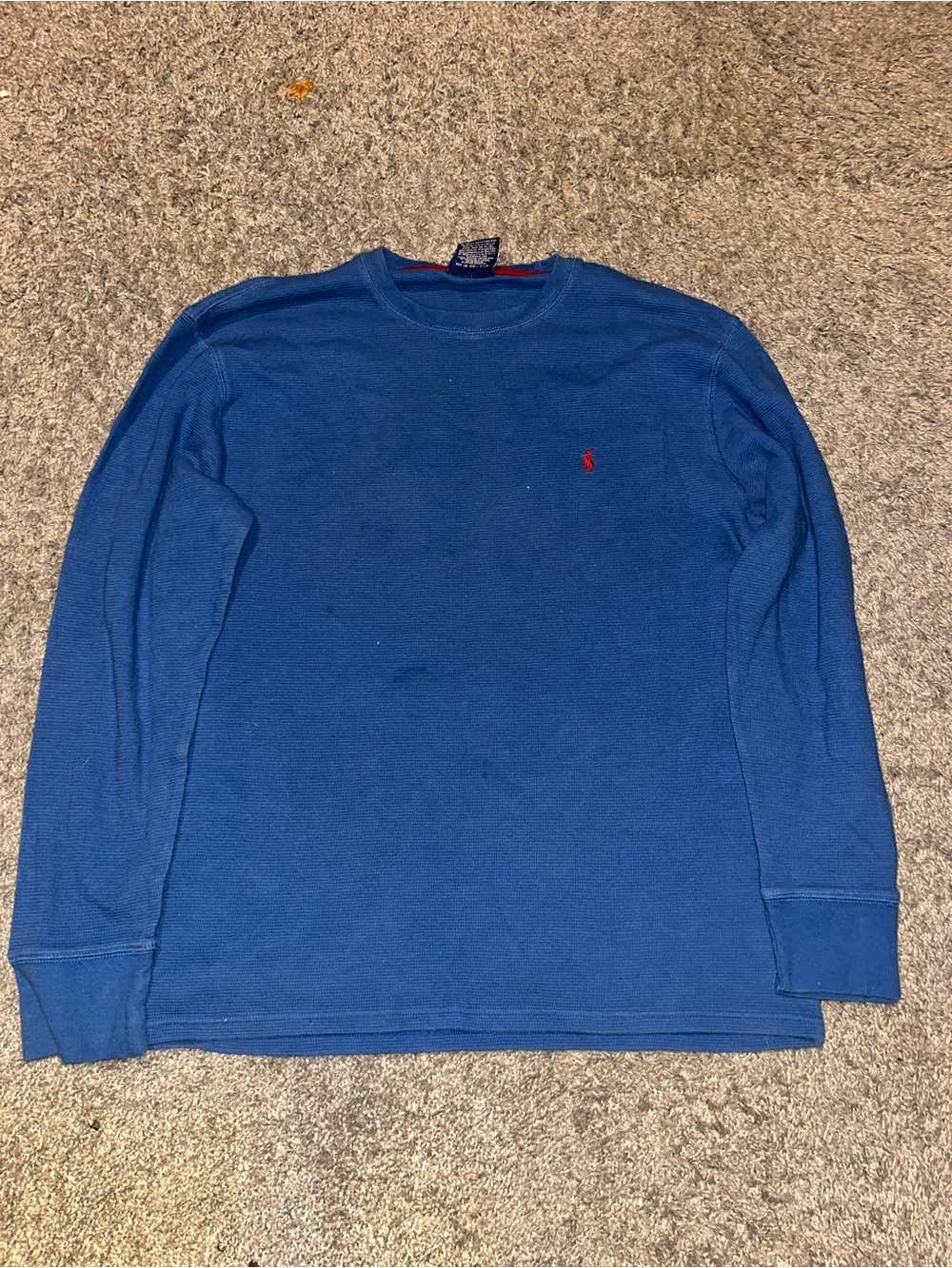 Polo by Ralph Lauren Royal Blue Long-Sleeve Crewneck with Red Pony